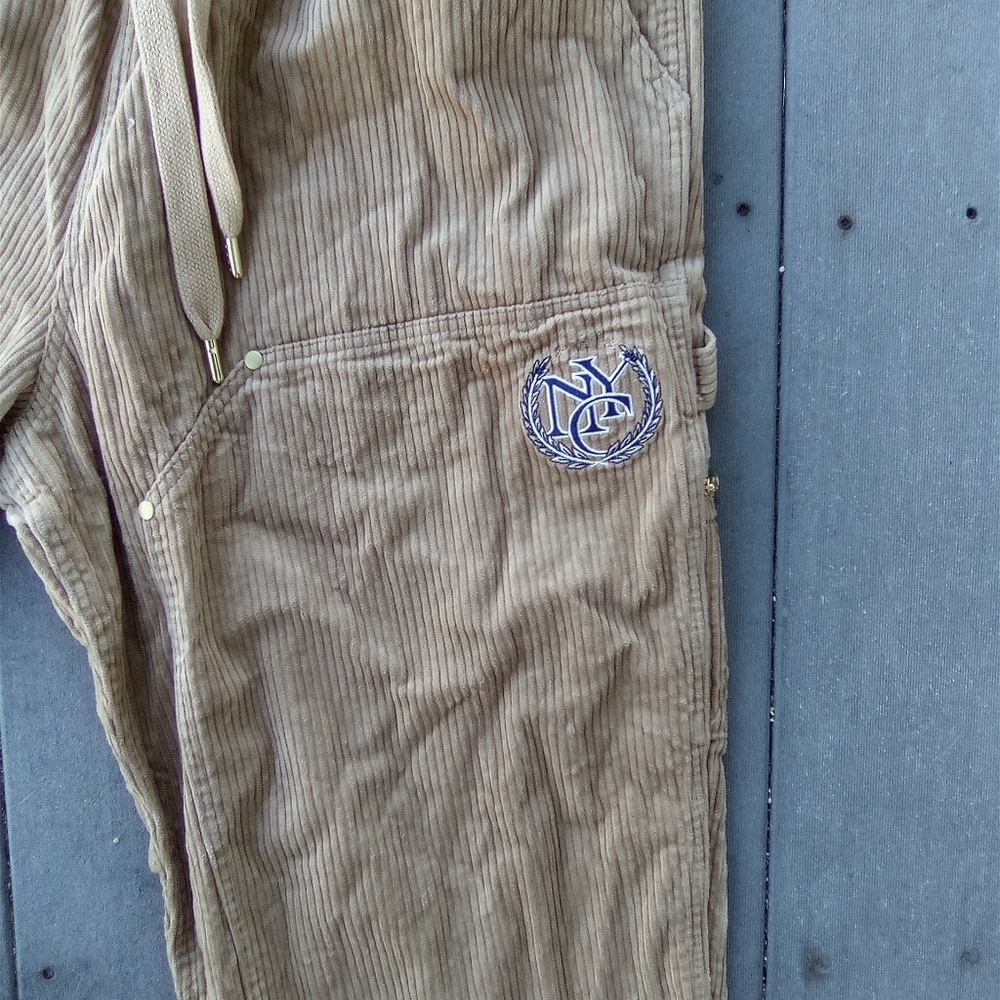 PUMA Tan Corduroy Pants with Embroidered Logo SIZE XL - Picture 5 of 10